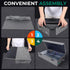 Cassette Tape Storage Box, Practical Holder for 48 Tapes, 16.34 x 9.25 x 3.54 Inch with Lids and Index Labels