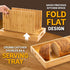 Bread Slicer for Homemade Bread - Bambuesi Upgraded Adjustable Bamboo Bread Cutter Board, Foldable Slicing Guide
