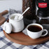 HAOTOP Porcelain Sugar Bowl, Ceramic Salt Bowl with Spoon and Lid, 12 Ounces White