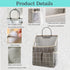 2pcs Wall Hanging Storage Bag, Organizer Bags with Pockets for Dormitory Bathroom Bedroom Kitchen (Grey Grid)