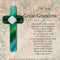 Handmade Glass Cross with Poetry - Sentimental Gift for Great Grandma for Mother's Day/Christmas/Birthday - USA