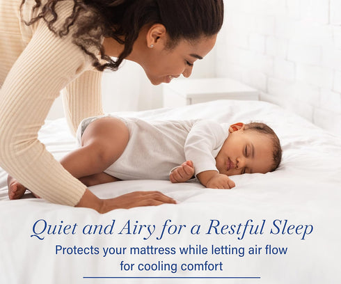 California Design Den Premium Waterproof Mattress Protector, King Size, Soft, Cooling, Noiseless, Deep Pocket, Machine