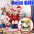 Musical Christmas Village Houses with LED Light & Rotating Train, Ornaments Centerpiece Decor with USB and Battery