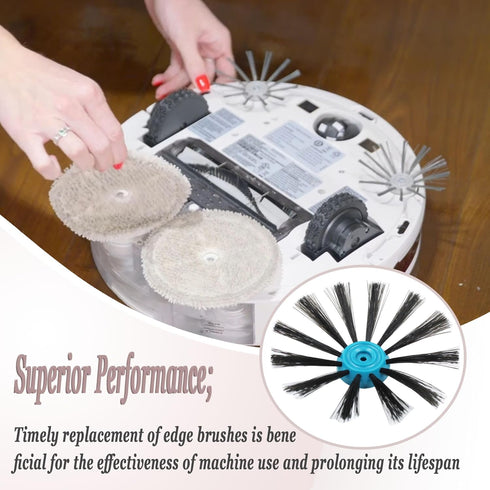 1624772 Edge Brushes Replacement for Bissell SpinWave Wet & Dry Robotic Vacuum, 2 Pack