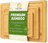 Pure Home Solutions Bamboo Cutting Board Set, Durable Wood Cutting Boards for Kitchen with Deep
