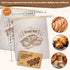 NIKKOUR (2 Pack) 2) Cotton Beeswax Bread Bag Reusable Double-Lock Freezer Safe for Homemade Sourdough Bread Food