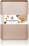 Half Cookie Sheet Pan for Baking - HONGBAKE Nonstick Baking Sheet with Diamond Texture Surface