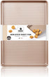 Half Cookie Sheet Pan for Baking - HONGBAKE Nonstick Baking Sheet with Diamond Texture Surface