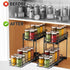 RCHYFEED Spice Organization for Cabinet, 2 Tier Pull Out Spice Rack for Seasoning Organizer, Height Adjustable Heavy