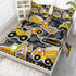 Datura home Construction Truck 4Pcs Twin Sheet Set - 1 Flat Sheet, 1 Fitted