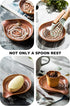 LAUCHUH Spoon Rest - Ceramic Holder for Kitchen Counter, Large Utensil Rest for Ladle, Spoons, Spatula, Tongs, 5