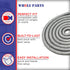 Whole Parts Range Oven Door Seal Gasket with 25 Mounting Clips, Part# MFZ63174202, Replacement for LG Ranges