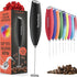 Powerful Handheld Milk Frother, Mini Foamer, Battery Operated (Not Included) Stainless Steel Mixer for Coffee, Lattes,