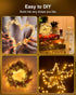 60 5 Fairy Lights Battery Operated, LED Fairy String Lights Waterproof Silver Wire Feet Firecracker Starry Light