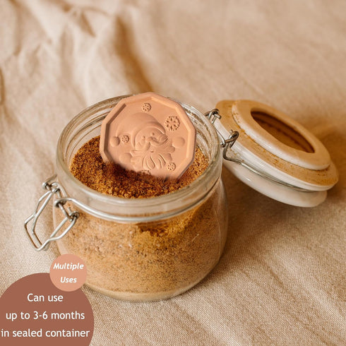 Starrth 2PCS Terracotta Brown Sugar Saver, Reusable Brown Sugar Keeper Terra Cotta Sugar Softener Container Disc