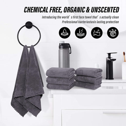 6 Pack 16 28 inches MOONQUEEN Premium Hand Towels - Quick Drying - Microfiber Coral Velvet Highly Absorbent Towels