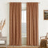 84 Inch Set 2 Terracotta Boho Blackout Curtains Long for Bedroom Living Room, Rust Burnt Orange Floral Decorative