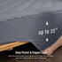 Twin XL Size Mattress Pad Cotton Top Cover for College Dorm, Quilted Fitted Protector with Deep Pocket