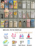 Over The Door Shoe Organizer, 28 Pocket Shoe Rack for Closet, Hanging Door Storage, Gray