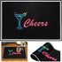 Zhehao Cheers Bar Mat for Bartending, 12 x 18 Inch Non-Slip Rubber Mat for Home Bar Countertop, Kitchen, Restaurants