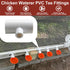 Aopchry 10 Pack Chicken Waterer ABS Tee Fittings. Suitable for Chicken Water Cups, Nipples and Other Poultry Waterers