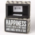 Primitives by Kathy 31145 Paw Print-Trimmed Box Sign, 4 x 2.5-Inches, Happiness Starts with A Wet Nose