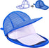 1 Pack Hat Washer Cage for Baseball Caps, Foldable Hat Cleaner for Washing Machine & Dishwasher, Blue