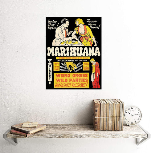 Wee Blue Coo 12X16 Inch Political Drug Abuse Marijuana Weed Art Print Poster Wall Decor