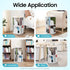 BJTDLLX 360 A4 2 Rotating Bookshelf, Freestanding Storage Shelf, Rotating White Bookshelf Round Bookcase Magazines