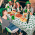 60 102 Inch, 100% 150 LUSHVIDA St.Patrick's Day Rectangle Table Cloth, x Shamrock Patterned Irish Clover Washable