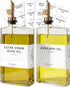 Glass Olive Oil Dispenser Bottle for Kitchen by Brighter Barns - Coffee
