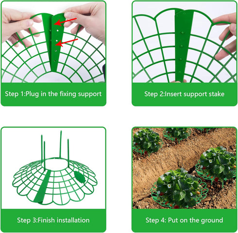 Iceyyyy 10 Pack 4 Rot(10 Pack) Strawberry Plant Stand Supports-Strawberry Plant Support Stand Rack with Support