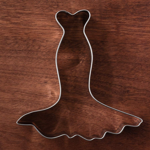 LILIAO Wedding Dress Cookie Cutter - 4 x 4.3 inches, Stainless Steel