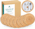 Set of 8 Round Woven Placemats, Natural Water Hyacinth Wicker Placemats, Heat Resistant Non-Slip Table Mats (13.5")