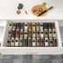 Famhap 6 Tier Spice Drawer Organizer, Expandable from 11.6" to 23.2", Black Seasoning Rack Tray Insert for Kitchen