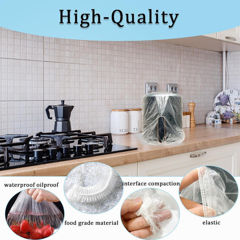 50pcs Disposable Thickened Small Appliance Dust Covers - Clear Kitchen Appliance Covers Plastic with Elastic Oil Dust and Dirt Proof for Blender Air Fryer Toaster Oven Coffee Maker (5 Sizes)