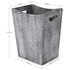 BTY Farmhouse Wooden Trash Can, Small Square Wastebasket, Rustic Torched Container Bin Holder for Kitchen, Office -