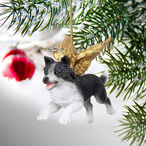 ANGEL BORDER COLLIE ORNAMENT