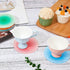 8 3.9 Inches Irenare Pieces Colorful Acrylic Coaster Cute Coasters Round Heat Resistant Holder Anti Slip Table