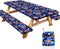 HobbLab Picnic Table Cover with Bench Covers Portable Table Cloth Built-in Storage Pocket