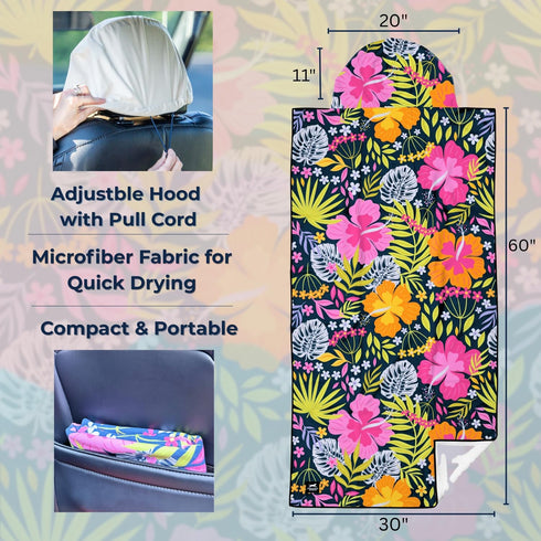 30 60 Gone For a Run Car Seat Towel Cover Microfiber Hooded Seat Cover x Moisture-Wicking Running Seat Protector