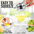 Zulay Kitchen Lemon Squeezer Stainless Steel - Heavy Duty Manual Citrus Press and Lime Squeezer
