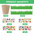 12 Sets Summer Jecery Garden Paper Craft Kit DIY Foam Flower Pots, Flower Planting and Growing Kit for Spring Early