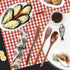 OKA Reusable Wooden Travel Cutlery Set, Japanese Style Lunch Utensil Set with Case, 9 Pcs Wooden Flatware.