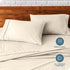 Bare Home Microfiber Pillow Cases - King Size Set of 2 - Cooling Double Brushed Sand Pillowcases, Easy Care