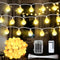Enhon 1 Pack 23 ft 50 LED Battery Operated String Lights, Globe