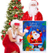 SKYLETY Christmas Party Games Pin The Nose Game on Santa Claus Fun Xmas Blindfold Party Games for Family Friends