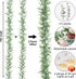 2 Packs 12Ft Dolicer Eucalyptus Garland with LED Lights String, Faux Eucalyptus Greenery Garland, Artificial Hanging
