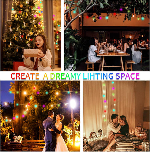 33FT 66 Smart Flower Fairy Lights, LED String Light, Halloween Lights Outdoor for Party with App, Music Sync,Group