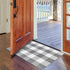 Buffalo Plaid Outdoor Rug, 2x3 Cotton Woven Rug, Grey and White Checkered, Washable